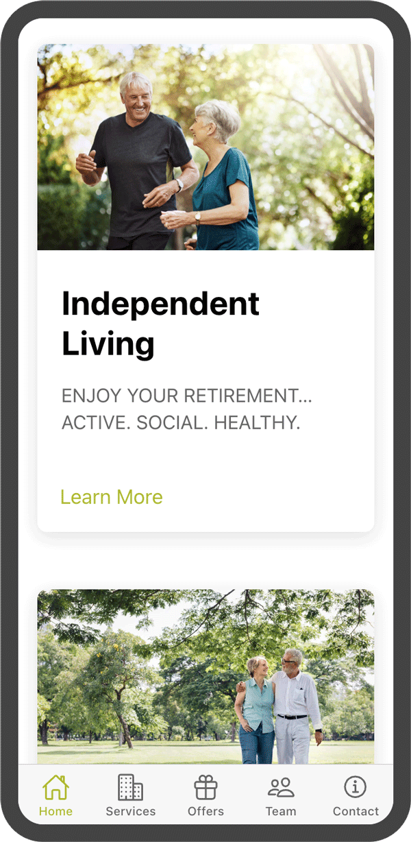 Mobile App for Senior Living Facilities